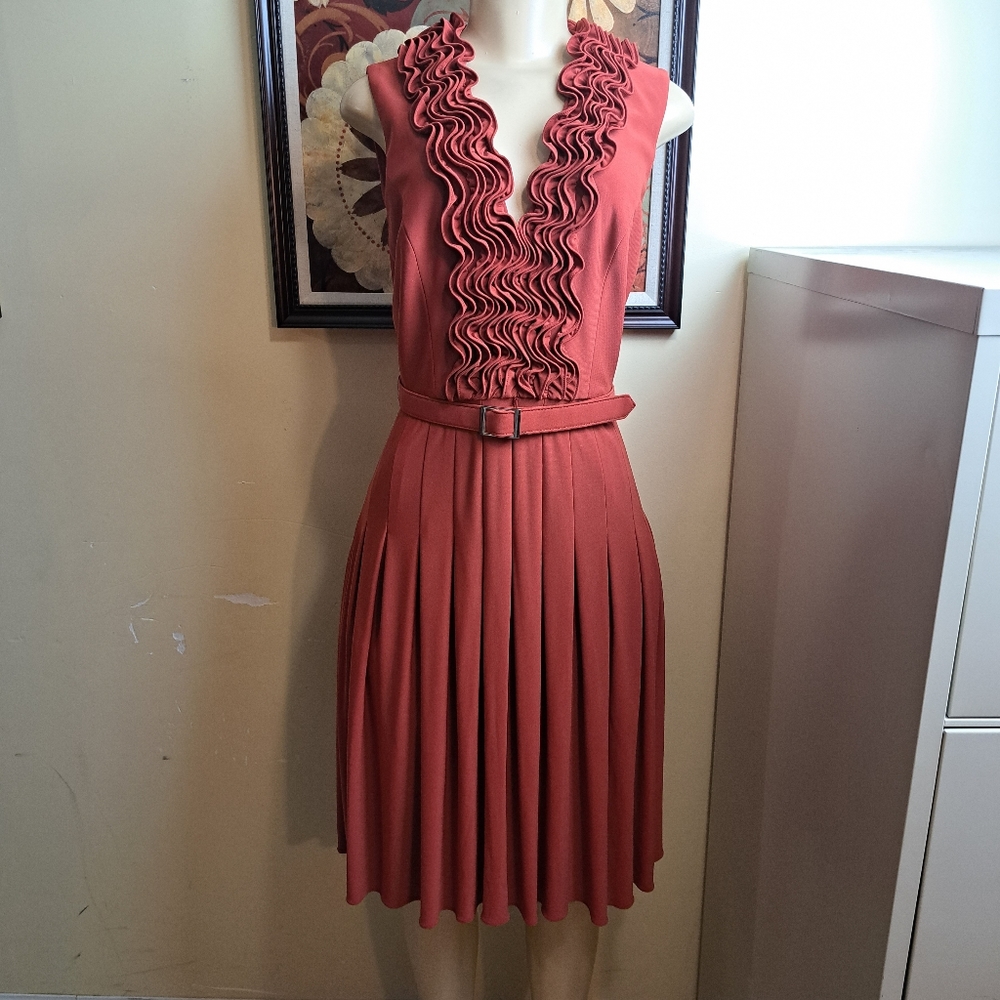 Adrianna Papell belted dress 6
